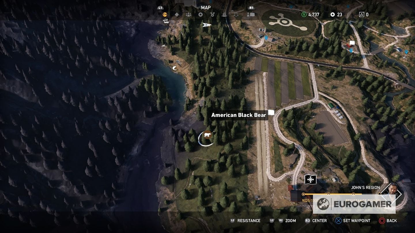 Far Cry 5 hunting All animal locations, including bear, eagle, elk